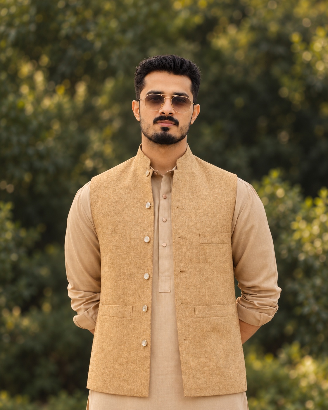 Zuljamal Ashrafeen wearing traditional Pakistani clothing